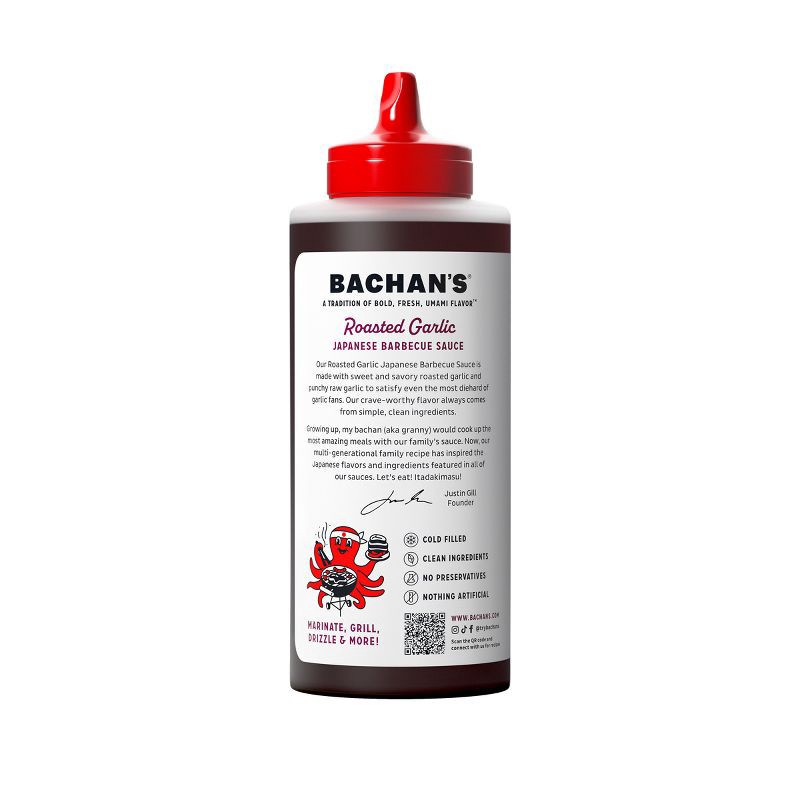 slide 3 of 7, Bachan's Roasted Garlic Japanese BBQ Sauce - 17oz, 17 oz