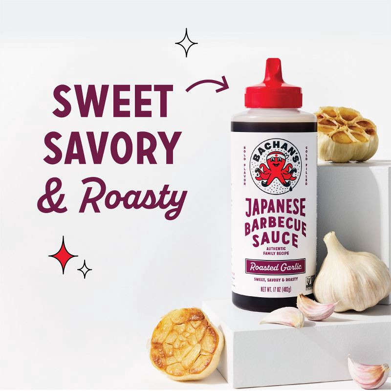 slide 6 of 7, Bachan's Roasted Garlic Japanese BBQ Sauce - 17oz, 17 oz