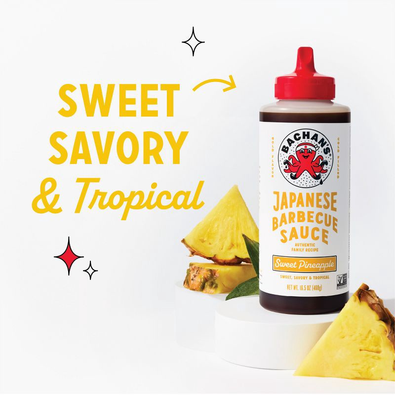 slide 6 of 7, Bachan's Sweet Pineapple Japanese BBQ Sauce - 16.5oz, 16.5 oz