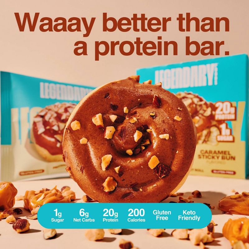 slide 5 of 5, Legendary Foods Gluten Free and Keto Friendly Protein Sweet Roll - Sticky Bun - 9.2oz/4ct, 4 ct; 9.2 oz