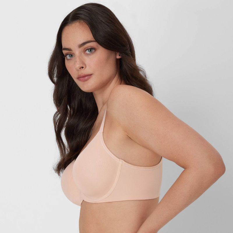 slide 7 of 10, Beauty by Bali Women's 2pk Underwire T-Shirt Bra DFB169 - Light Blue/Light Nude 36DD: Full Coverage, Underwire, Adjustable Straps, Knit Fabric, 2 ct