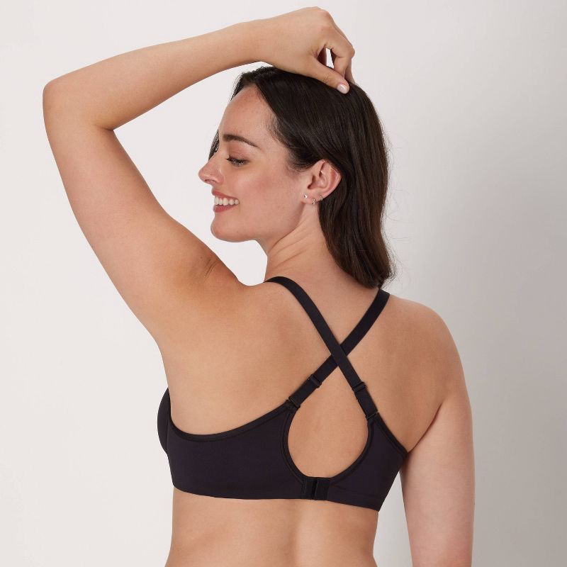 slide 5 of 10, Beauty by Bali Women's 2pk Underwire T-Shirt Bra DFB169 - Black/Nude 36DD: Full Coverage, Underwire, Adjustable Straps, 2 ct