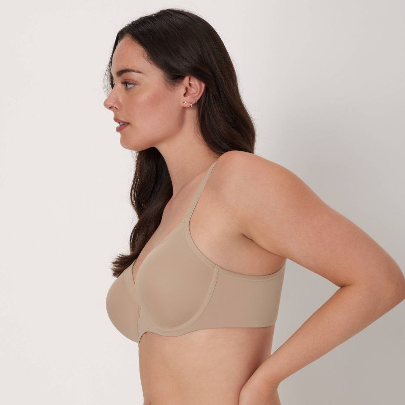 slide 7 of 10, Beauty by Bali Women's 2pk Underwire T-Shirt Bra DFB169 - Black/Nude 38D: Underwire, Adjustable Straps, Full Coverage, 2 ct