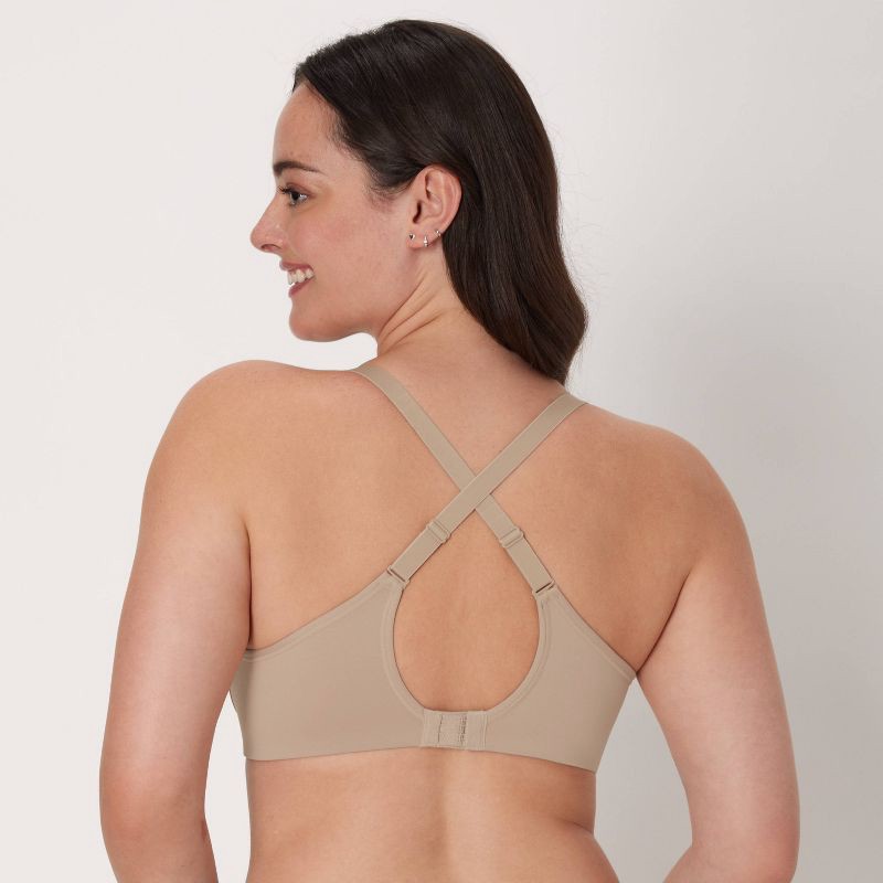 slide 9 of 9, Beauty by Bali Women's 2pk Underwire T-Shirt Bra DFB169 - Black/Nude 42D: Full Coverage, Underwire, Adjustable Straps, 2 ct