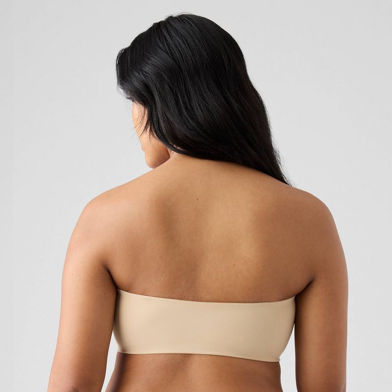slide 5 of 7, True & Co. Women's Convertible Bandeau Bra - Light Beige XL: Nylon Spandex Blend, Removable Wireless Cups, Knit Fabric, 1 ct