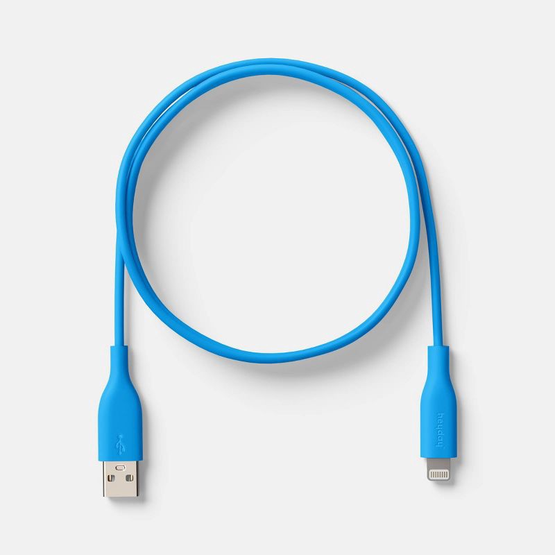 slide 3 of 3, 6' A+L Silicone Cable - heyday™ Bright Blue, 1 ct