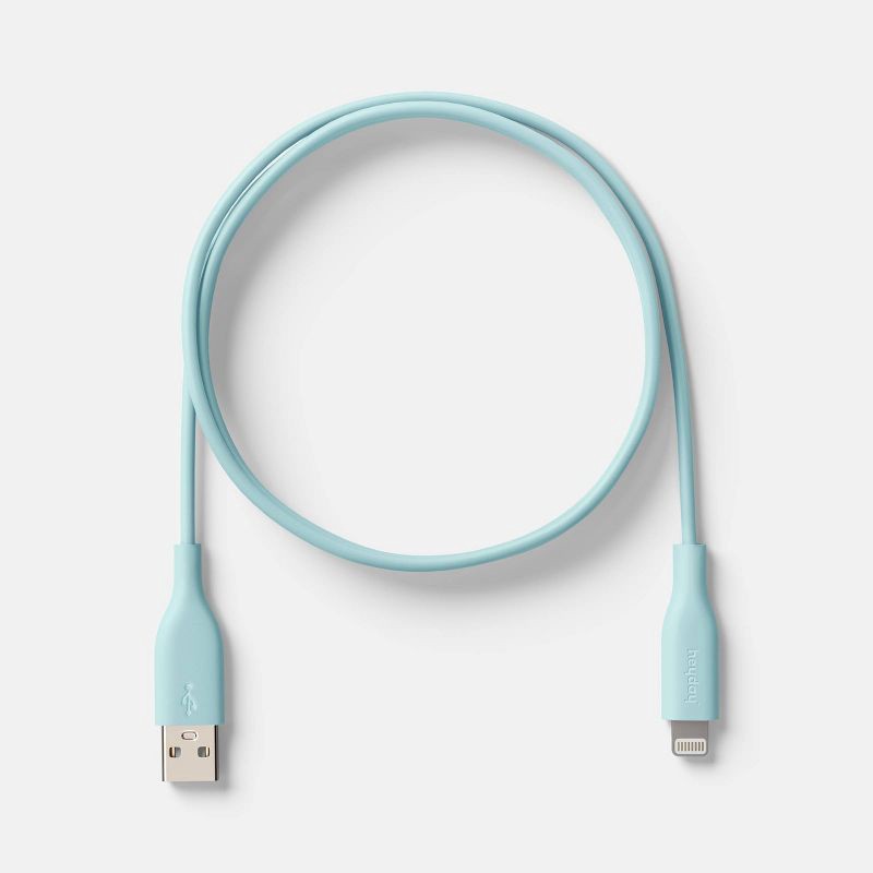 slide 3 of 3, 6' A+L Silicone Cable - heyday™ Spring Teal Blue, 1 ct