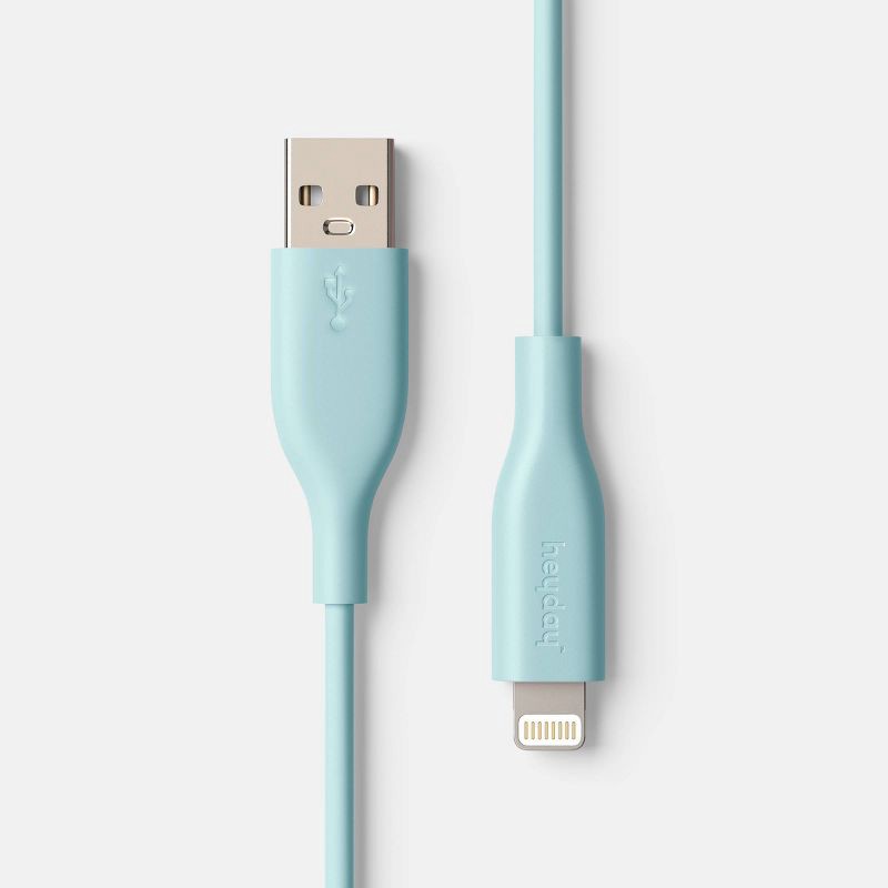 slide 1 of 3, 6' A+L Silicone Cable - heyday™ Spring Teal Blue, 1 ct