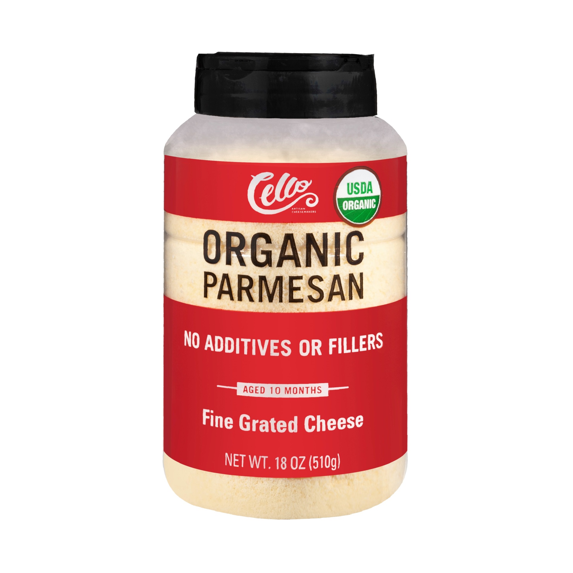 slide 1 of 2, Cello Organic Fine Grated Parmesan Cheese, 