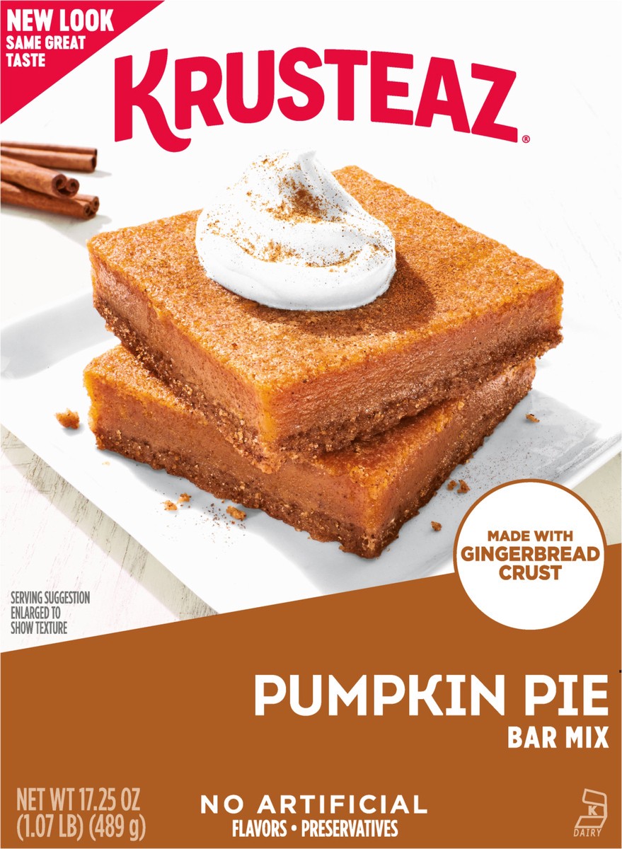 slide 3 of 9, Krusteaz Pumpkin Pie Bar Mix, 17.25 oz