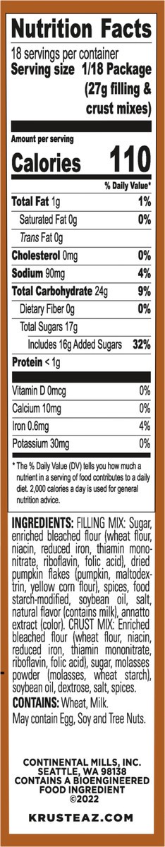 slide 2 of 9, Krusteaz Pumpkin Pie Bar Mix, 17.25 oz