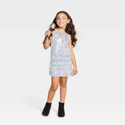 Kids' Pop Star Costume Dress Silver - Hyde and EEK! Boutique™ M