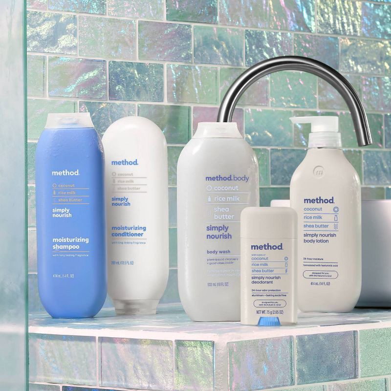 slide 6 of 6, Method Simply Nourish Moisturizing Conditioner - Sulfate & Silicone Free - Travel Size - 3.4 fl oz, 3.4 fl oz