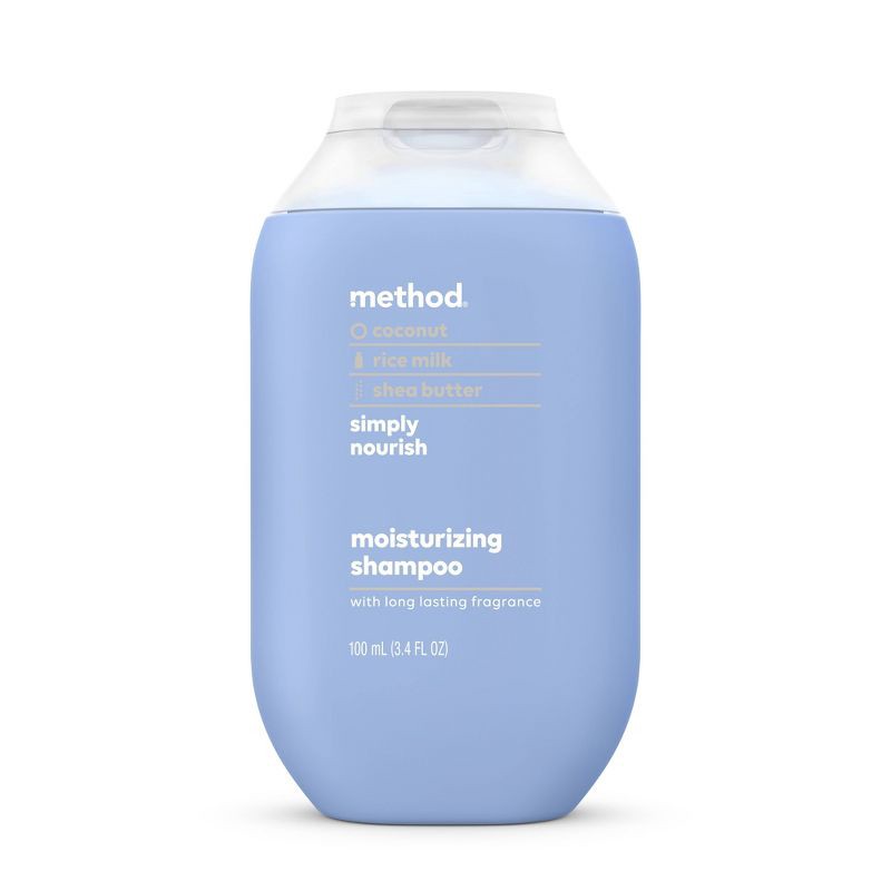 slide 1 of 6, Method Simply Nourish Moisturizing Shampoo - Sulfate & Silicone Free - Travel Size - 3.4 fl oz, 3.4 fl oz
