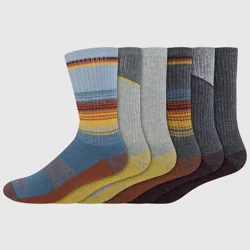 Dickies Men's 6pk Moisture Control Crew Socks - Gray 6-12: Cotton-Polyester Blend, Tagless, Midweight Knit, Machine Washable