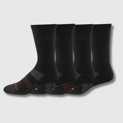 Dickies Men's 4pk HYDRO-COOL Crew Socks - Charcoal Gray 6-12: Lightweight Knit, Tagless Design