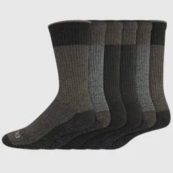 Dickies Men's 6pk Moisture Control Crew Socks - Olive Green 6-122: Midweight Knit, Tagless, Machine Washable, Tumble Dry