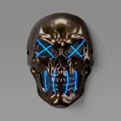 Adult Accessories Light Up Grim Skull Mask - Hyde and EEK! Boutique™