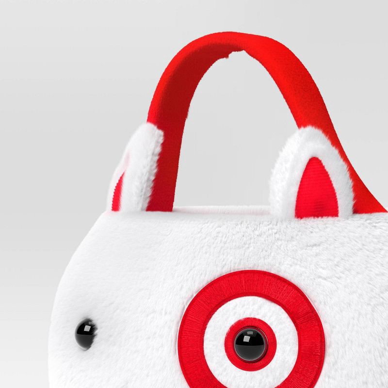 slide 3 of 3, 12" Bullseye Dog Halloween Trick or Treat Basket Red/White - Hyde and EEK! Boutique™, 1 ct