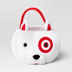 12" Bullseye Dog Halloween Trick or Treat Basket Red/White - Hyde and EEK! Boutique™