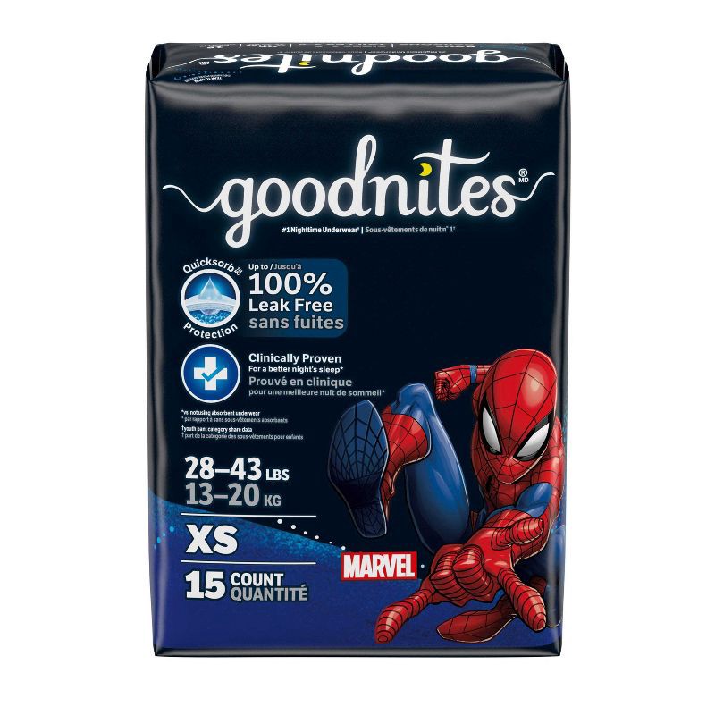 slide 2 of 13, Goodnites Boys' Disposable Nighttime Underwear - Size XS - 15ct, 15 ct