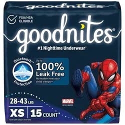 Goodnites Boys' Disposable Nighttime Underwear - Size XS - 15ct
