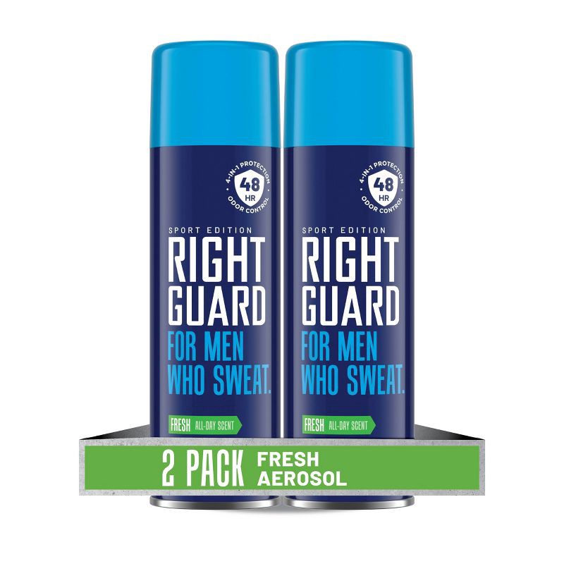 slide 4 of 8, Right Guard Sport Spray Antiperspirant & Deodorant - Fresh Scent - 6oz/2pk, 2 ct; 6 oz