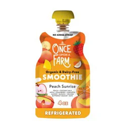 Once Upon a Farm Peach Sunrise Dairy Free Smoothie - 4oz