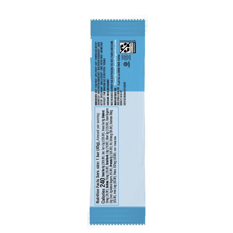 slide 2 of 6, Once Upon a Farm Oatmeal Chocolate Protein Refrigerated Oat Bar - 1.6oz, 1.6 oz