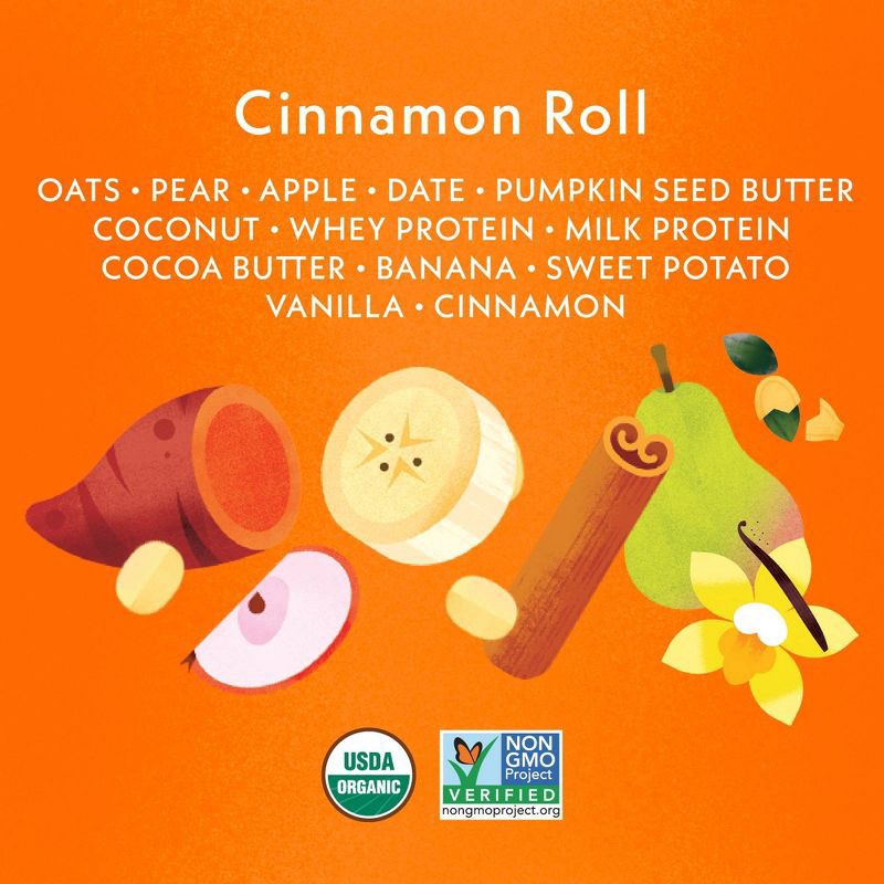 slide 3 of 6, Once Upon a Farm Cinnamon Roll Protein Refrigerated Oat Bar - 1.6oz, 1.6 oz