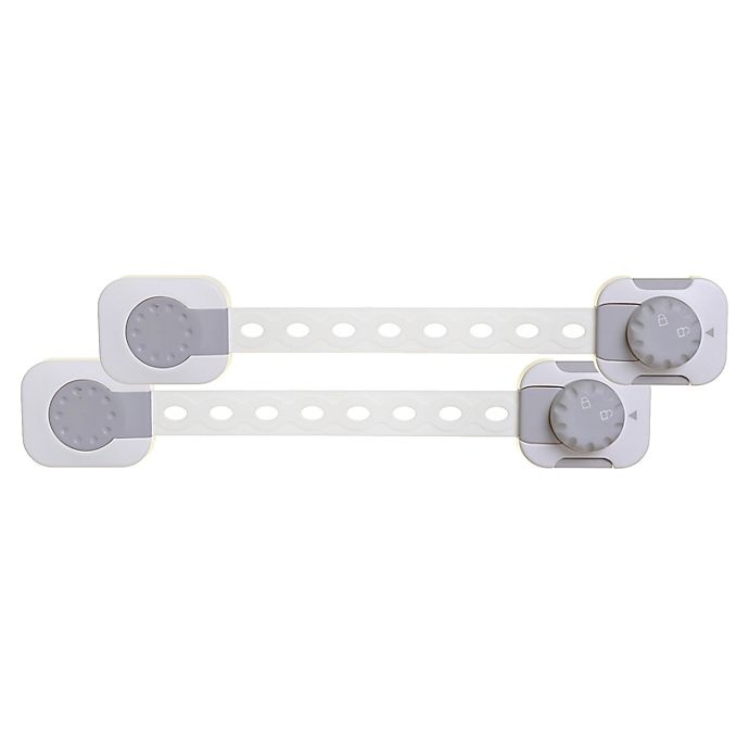 slide 2 of 6, Dreambaby Twist N' Lock Multi-Purpose Latches - White/Grey, 2 ct