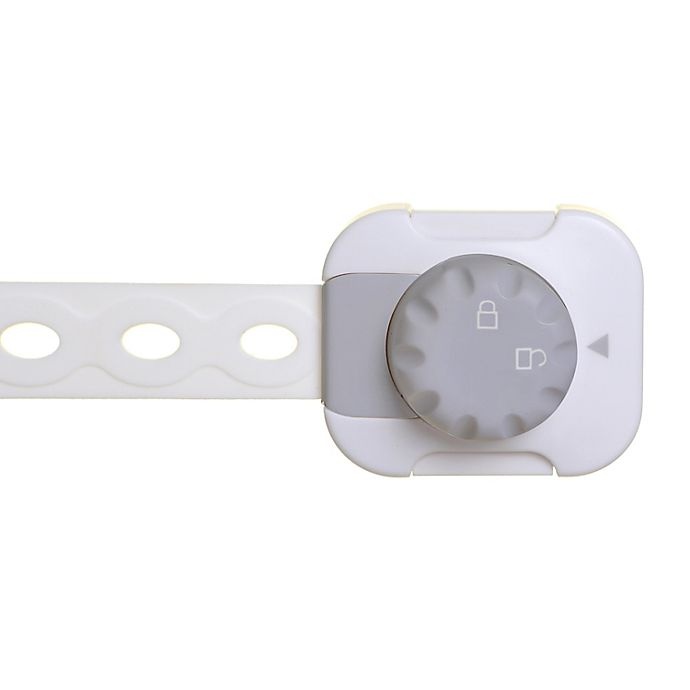 slide 3 of 6, Dreambaby Twist N' Lock Multi-Purpose Latches - White/Grey, 2 ct