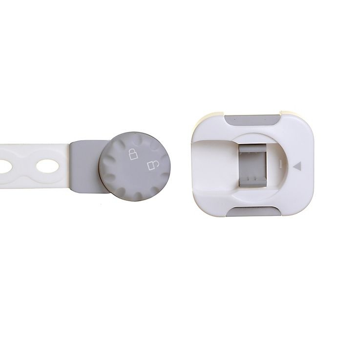 slide 4 of 6, Dreambaby Twist N' Lock Multi-Purpose Latches - White/Grey, 2 ct