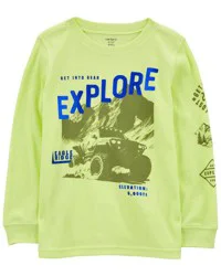 Carter's Kid Explore Truck Thermal Graphic Tee Green 8