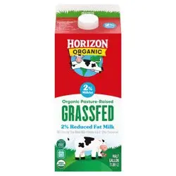 Horizon Organic Grassfed 2 Percent Milk, Reduced Fat Milk, 64 FL OZ Half Gallon Carton