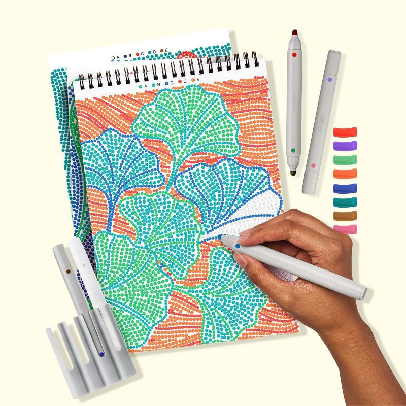 slide 2 of 13, Lifelines FlowArt - Dot-By-Letter, Botanicals, 1 ct