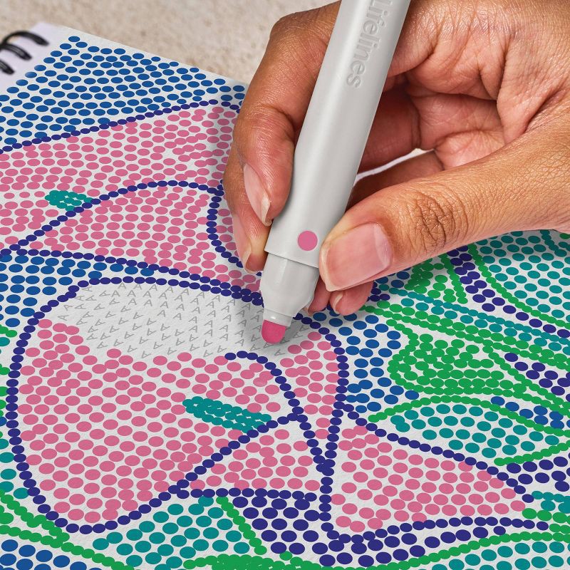 slide 3 of 13, Lifelines FlowArt - Dot-By-Letter, Botanicals, 1 ct