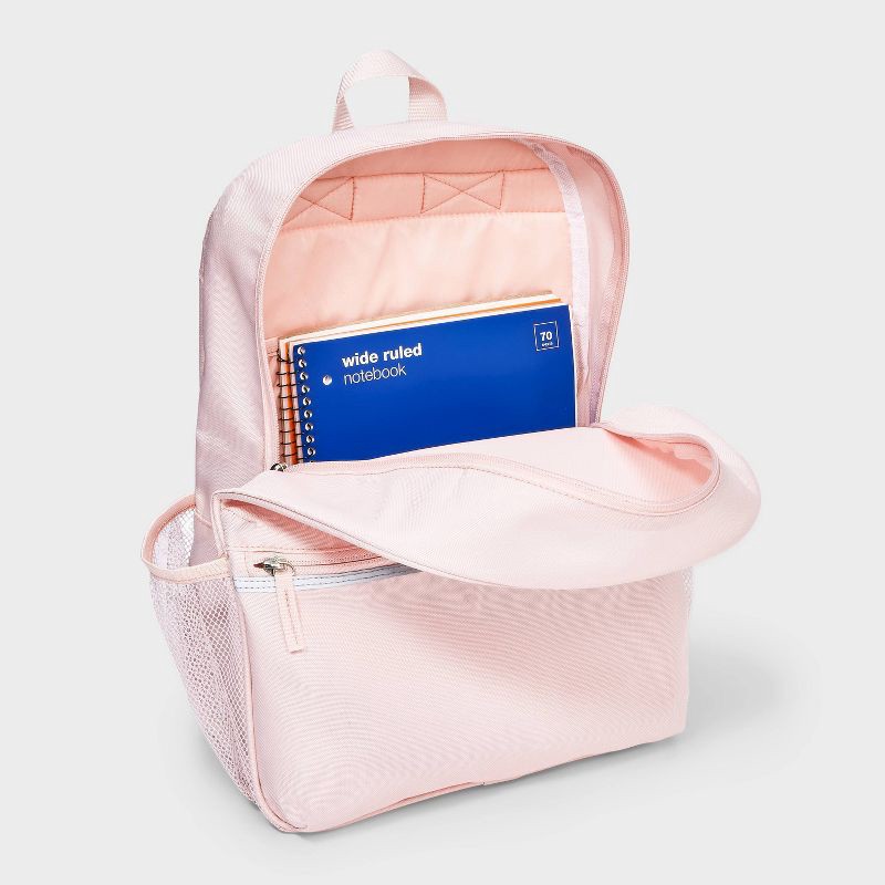 slide 2 of 3, 23L Backpack - Dealworthy™ Pink: Volume 23, Zip Closure, Fits Laptop 16 Inches, 23 liter