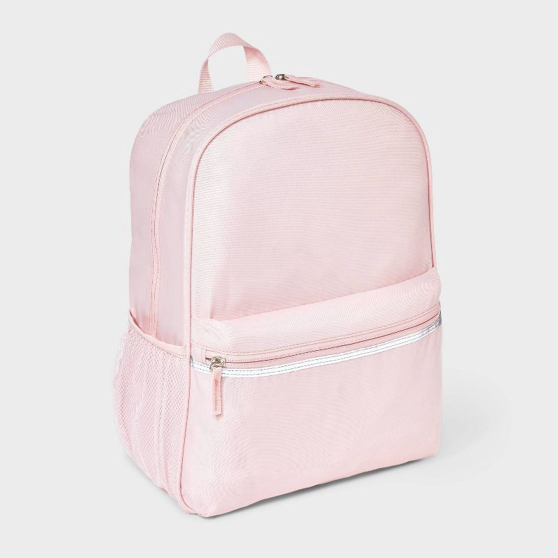 slide 1 of 3, 23L Backpack - Dealworthy™ Pink: Volume 23, Zip Closure, Fits Laptop 16 Inches, 23 liter