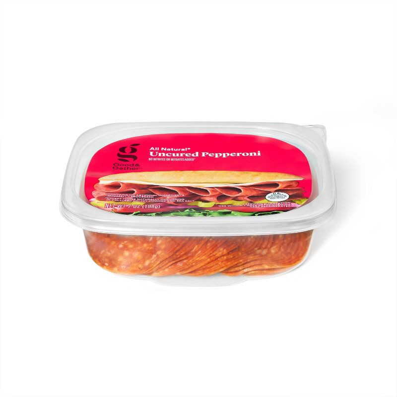 slide 3 of 5, All Natural Uncured Pepperoni - 7oz - Good & Gather™, 7 oz