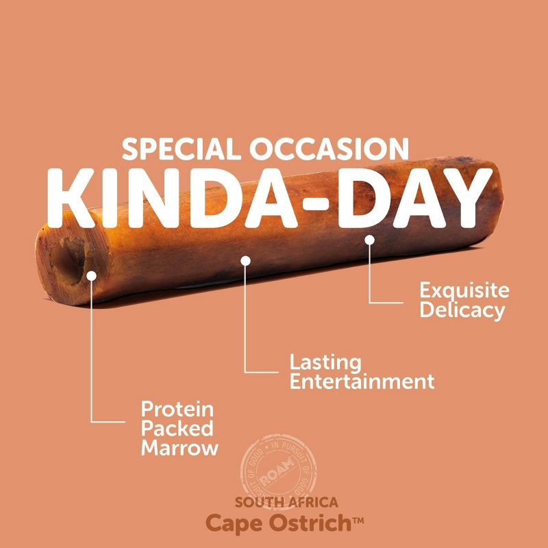 slide 4 of 4, ROAM Smoke Flavor Natural Long Lasting Marrow Bone Dog Treats - 3.05oz, 3.05 oz