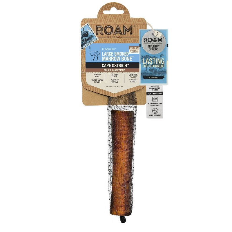 slide 1 of 4, ROAM Smoke Flavor Natural Long Lasting Marrow Bone Dog Treats - 3.05oz, 3.05 oz