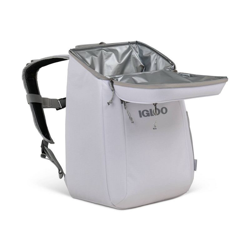 slide 3 of 9, Igloo Marine 20" 9qt Backpack Cooler - White: Odor-Resistant, Outside Storage Pocket, 9 qt