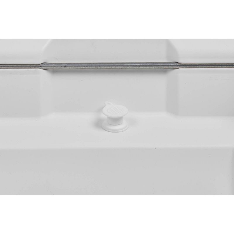 slide 13 of 13, Igloo Marine Latitude 60qt Rolling Cooler - White: Retractable Handle, Cup Holder, 60 qt