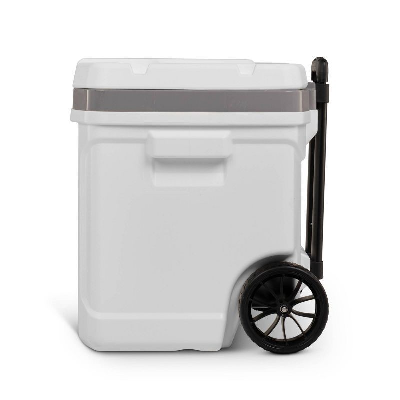 slide 6 of 13, Igloo Marine Latitude 60qt Rolling Cooler - White: Retractable Handle, Cup Holder, 60 qt