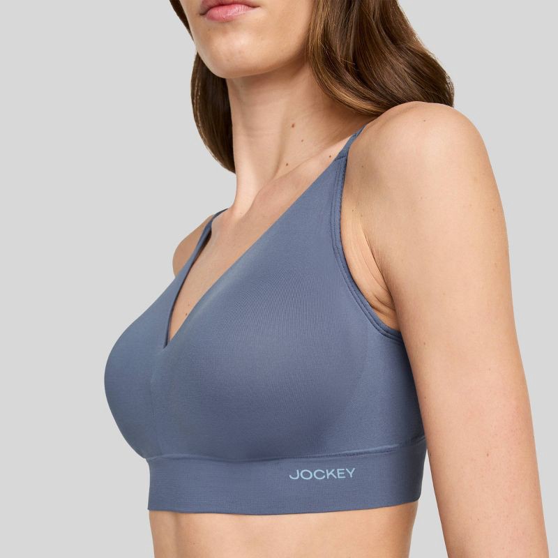 slide 4 of 5, Jockey Generation™ Seamfree® Light Lift Bralette - Dusk Blue M: Wireless, Adjustable Straps, Medium Coverage, 1 ct