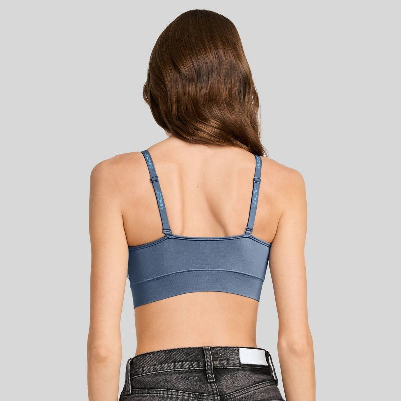 slide 2 of 5, Jockey Generation™ Seamfree® Light Lift Bralette - Dusk Blue XL: Wireless, Medium Coverage, Adjustable Straps, 1 ct