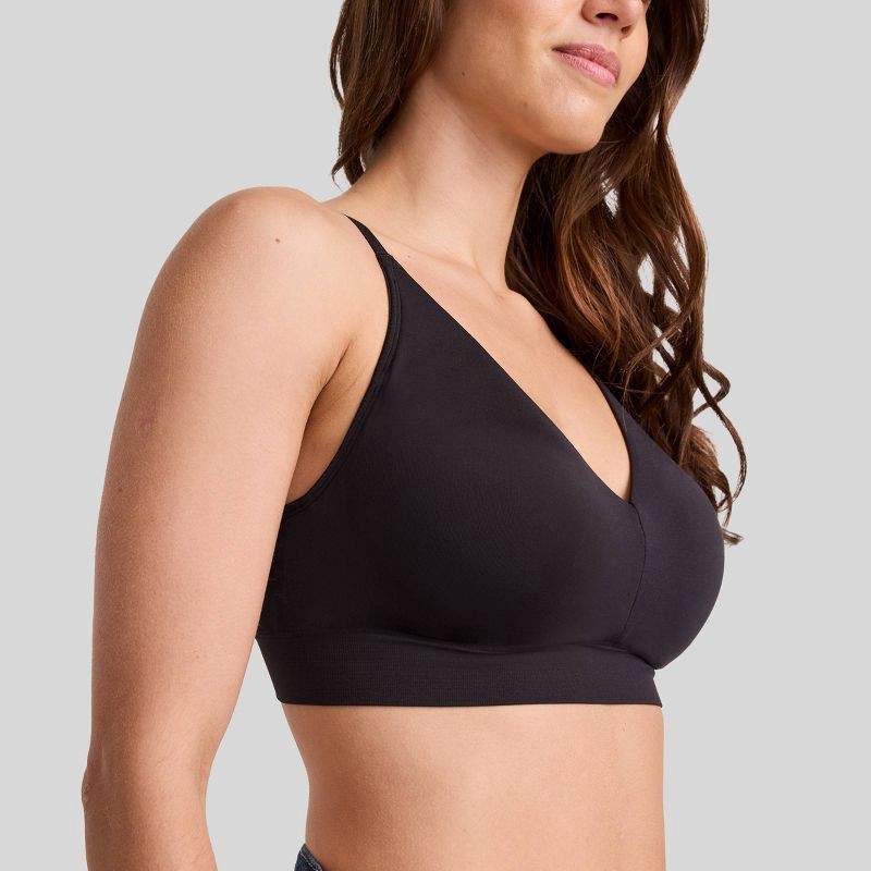 slide 4 of 6, Jockey Generation™ Seamfree® Light Lift Bralette - Black L: Wireless, Medium Coverage, Adjustable Straps, 1 ct