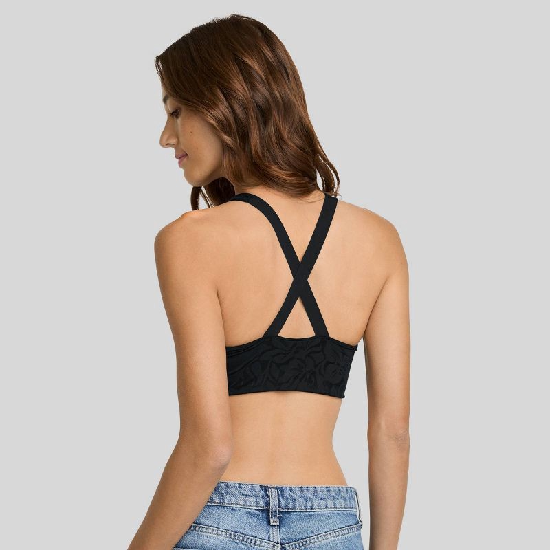slide 2 of 7, Jockey Generation™ Soft Touch Lace Bralette - Black S: Crisscross Back, Adjustable Strap, Removable Cup, 1 ct