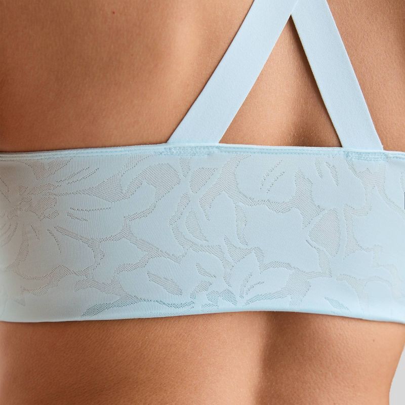 slide 5 of 7, Jockey Generation™ Soft Touch Lace Bralette - Echo Blue L: Wireless, Removable Cups, Adjustable Straps, 1 ct